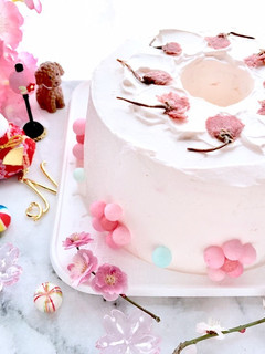 桜シフォンケーキ-レシピのメイン写真