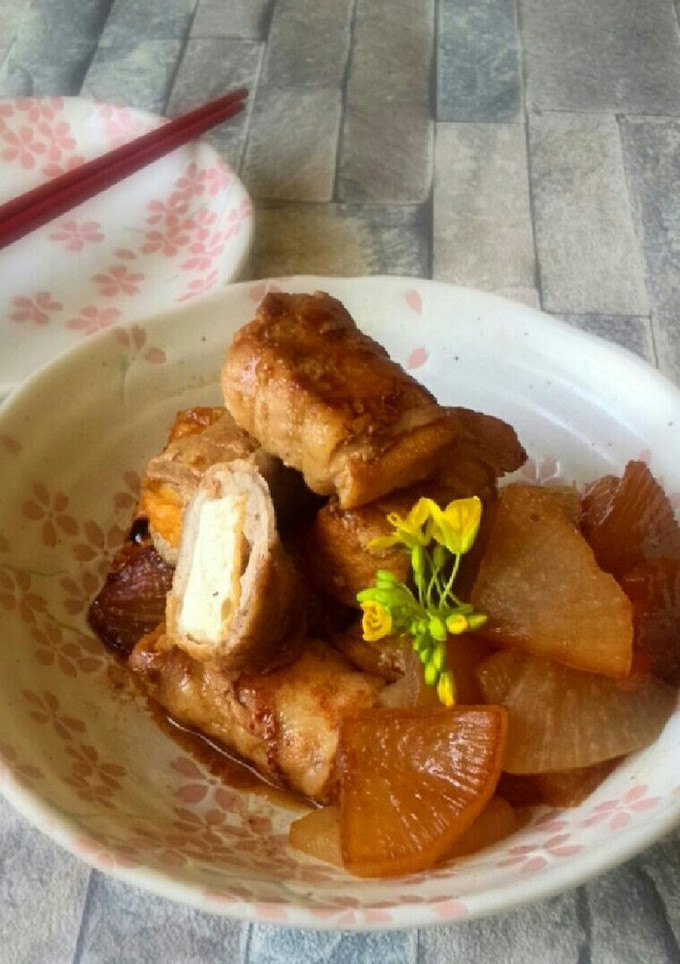 しゃぶしゃぶ肉で！厚揚げの肉巻き-レシピのメイン写真