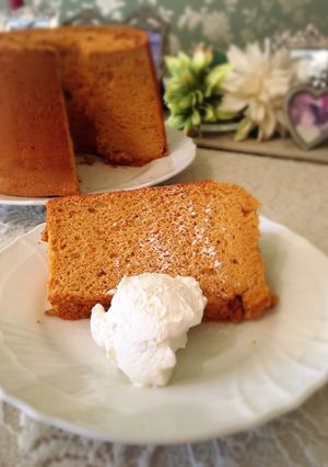 米粉のキャラメルシフォンケーキ♪-レシピのメイン写真