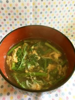 春の味覚 セリと卵のすまし汁-レシピのメイン写真