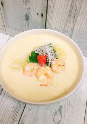 タラコミルク海老塩チーズラーメン-レシピのメイン写真