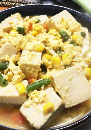 高野豆腐の卵とじ 野菜ミックス-レシピのメイン写真