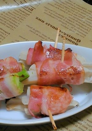 お手軽！アスパラとレンコンのベーコン巻き-レシピのメイン写真