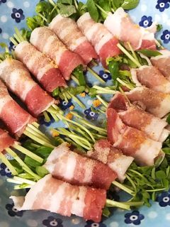 豚肉と豆苗!!巻いてチン!!-レシピのメイン写真