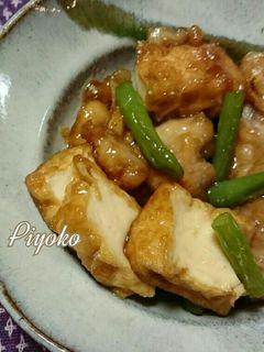 激ウマ♪鶏肉と厚揚げの甘辛炒め-レシピのメイン写真
