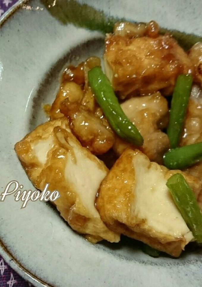 激ウマ♪鶏肉と厚揚げの甘辛炒め-レシピのメイン写真
