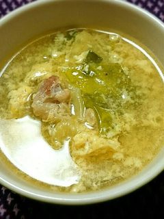 鶏肉とキャベツとネギの中華風玉子スープ-レシピのメイン写真
