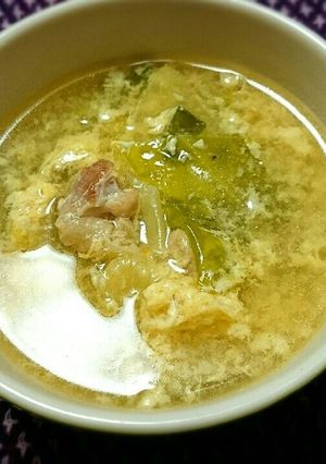鶏肉とキャベツとネギの中華風玉子スープ-レシピのメイン写真