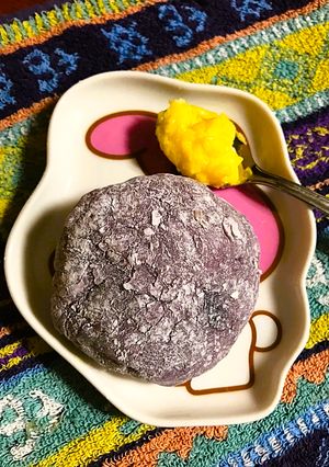 マグ💕切り餅￣(●●)￣ブルーベリー大福-レシピのメイン写真
