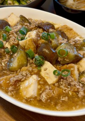 なすと絹揚げのそぼろあんかけ-レシピのメイン写真
