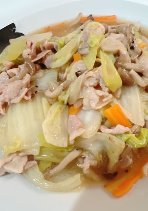 家にある野菜で　新生姜で八宝菜-レシピのメイン写真