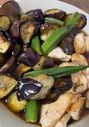 さっぱり！なすとオクラ鶏肉の揚げ浸し-レシピのメイン写真