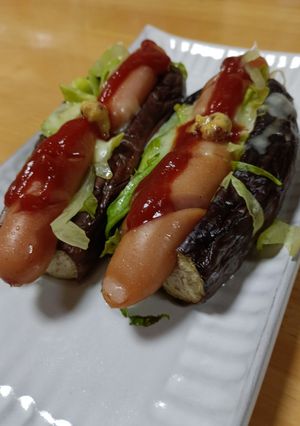 腹持ちバッチリ🙆茄子ドック♪-レシピのメイン写真