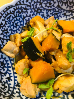 鶏肉とカボチャのあまから炒め煮-レシピのメイン写真
