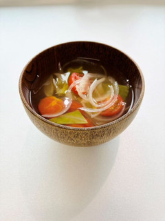 キャベツとミニトマトの和風スープ-レシピのメイン写真