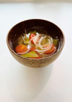 キャベツとミニトマトの和風スープ-レシピのメイン写真