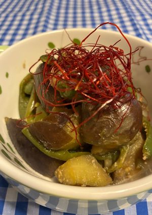 なすとピーマンのなべしぎ（味噌炒め）-レシピのメイン写真