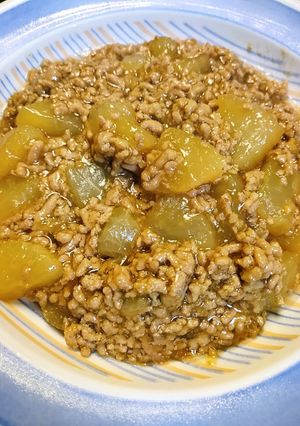 圧力鍋で♡大根とひき肉のそぼろあんかけ♬-レシピのメイン写真