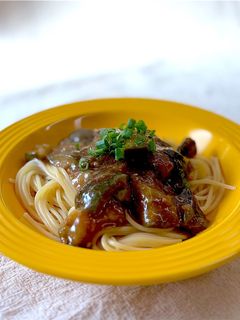 簡単!ズボラで美味しい麻婆茄子スパゲティ-レシピのメイン写真