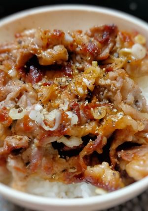 豚こまネギ塩ダレ丼-レシピのメイン写真