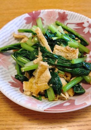 ツナの残り油で♪小松菜煮-レシピのメイン写真