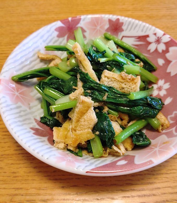 ツナの残り油で♪小松菜煮-レシピのメイン写真