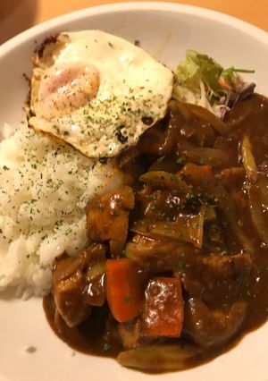 レトルト●やまかけ出汁ポーク玉子カレー-レシピのメイン写真