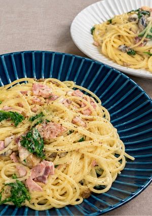 ほうれん草とベーコン、きのこのクリームパスタ-レシピのメイン写真