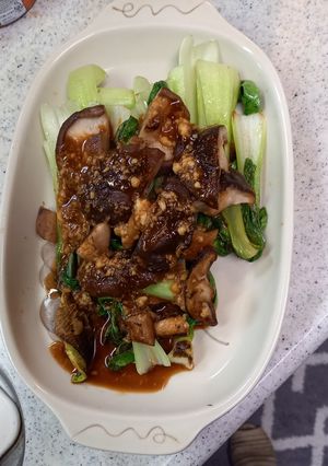 チンゲン菜と椎茸の生姜醤油がけ-レシピのメイン写真