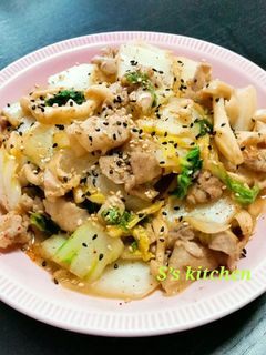 超簡単♪白菜と豚バラのウマ辛みそ炒め☆-レシピのメイン写真