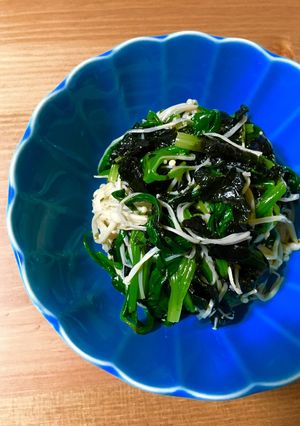 調味料3つ‼︎ほうれん草とえのきの小鉢-レシピのメイン写真