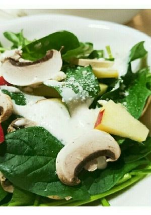 ほうれん草ときのこのシーザーサラダ-レシピのメイン写真