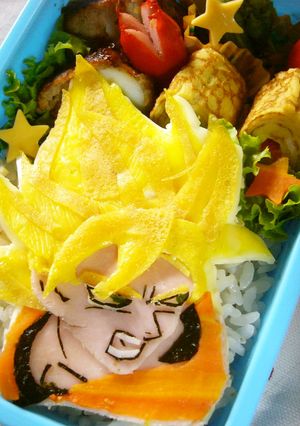 孫悟空のキャラ弁（ｽｰﾊﾟｰｻｲﾔ人）-レシピのメイン写真