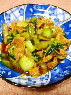 簡単!豚コマ青梗菜の中華炒め-レシピのメイン写真