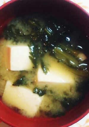 春菊と豆腐の味噌汁★-レシピのメイン写真
