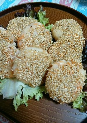 ☆サーモンハラスのれんこん餅☆-レシピのメイン写真