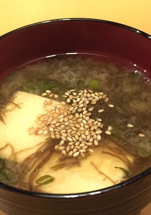 もずく酢入り 酸辣湯風味の味噌汁♬-レシピのメイン写真