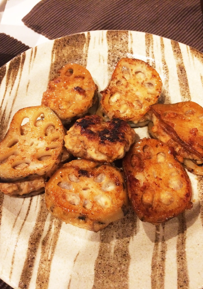 花粉症対策に！れんこんのはさみ焼き-レシピのメイン写真