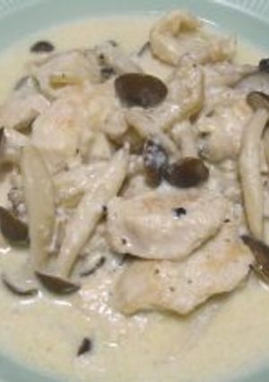 鶏むね肉としめじのミルク煮-レシピのメイン写真