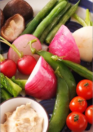 温野菜とチーズみそディップソース-レシピのメイン写真