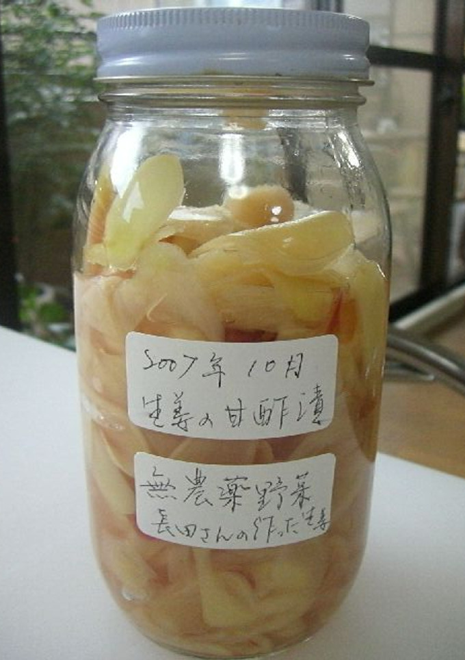 ほんのりピンク色　新生姜の甘酢漬け-レシピのメイン写真
