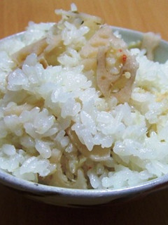れんこんとカニの炊き込みご飯-レシピのメイン写真