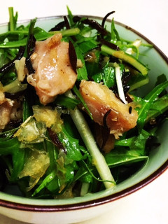 ひじきと水菜の梅肉おかか和え-レシピのメイン写真