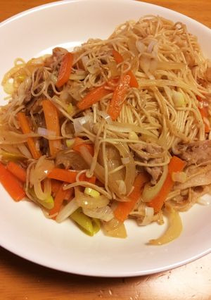 簡単ビーフン風素麺炒め☆-レシピのメイン写真