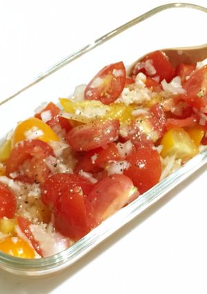 【旨味倍増】トマトと玉ねぎの塩麹サラダ-レシピのメイン写真