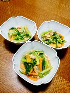 小松菜とアサリの炒め煮-レシピのメイン写真