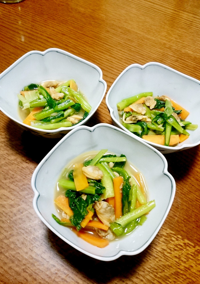 小松菜とアサリの炒め煮-レシピのメイン写真
