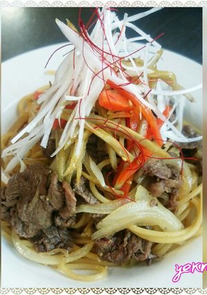 ＊焼肉のタレで牛肉の甘辛パスタ＊-レシピのメイン写真