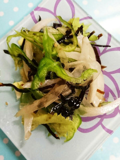 ピーマンと新玉ごま昆布合え!-レシピのメイン写真