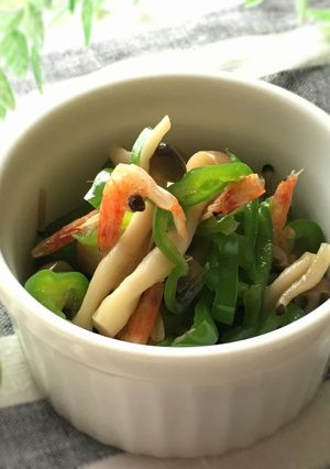 5分で完成☆レンジで桜海老の旨味ピーマン-レシピのメイン写真